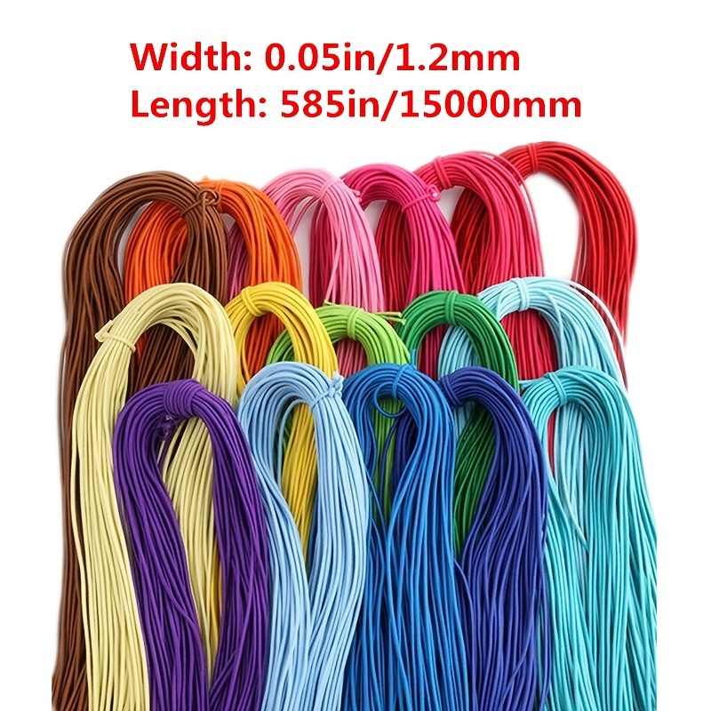 Ready stock 2mm wide colorful elastic cord