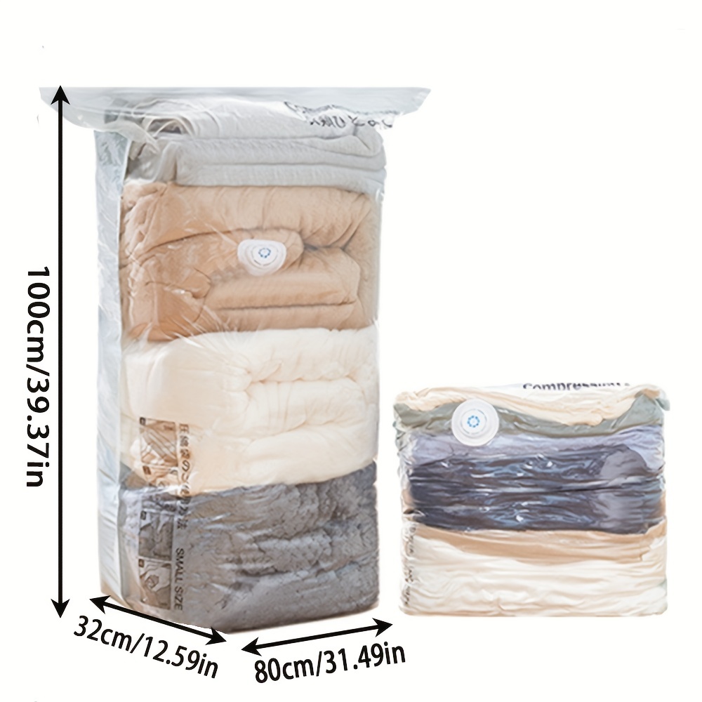 TAILI Jumbo Size Cube Vacuum Storage Bags for Clothes, Shrink