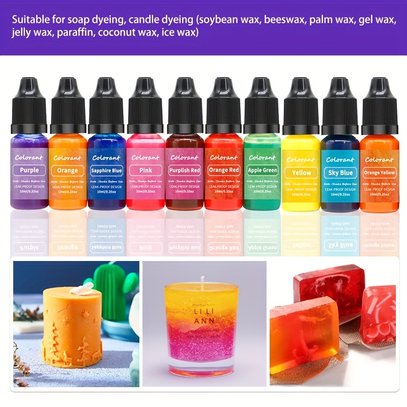 0.35oz (21 Colores) DIY Tinte Para Velas De Aromaterapia En Bloque De Color  Para Velas De Color Sólido Multicolor Hecho A Mano Fino Suministros Para H