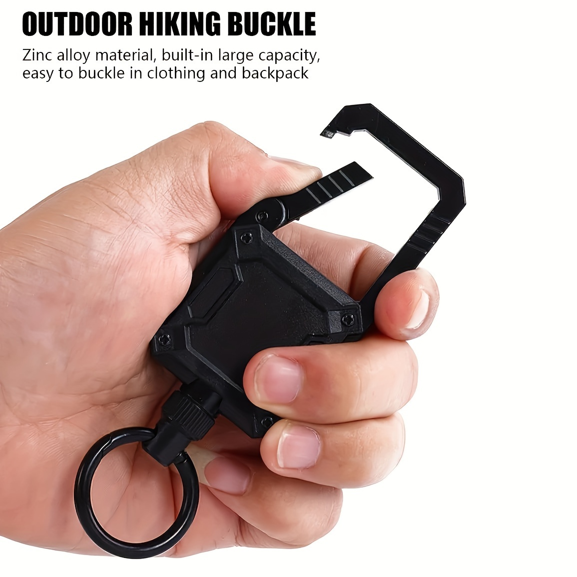 Durable Magnetic Carabiner Keychain for Camping and Outdoor Activities -  Securely Hang Your Gear with Strong Alloy Snap Clip and Lock Buckle Hook