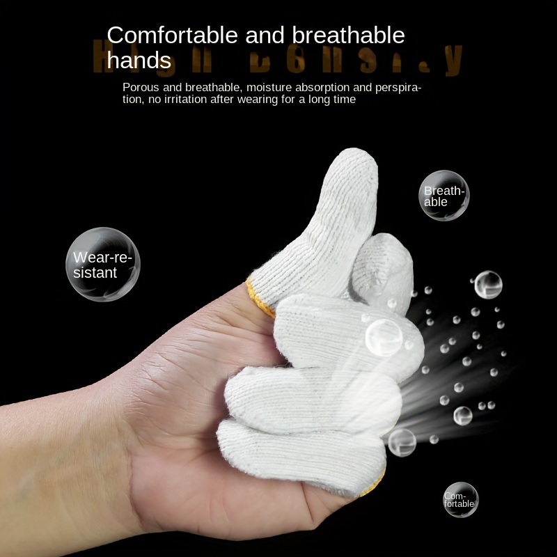 50pcs Finger Cots Cotton Finger Guards Protective Fabric Finger Gloves  Finger Protection Fingertip Cover Sleeves (random Color)