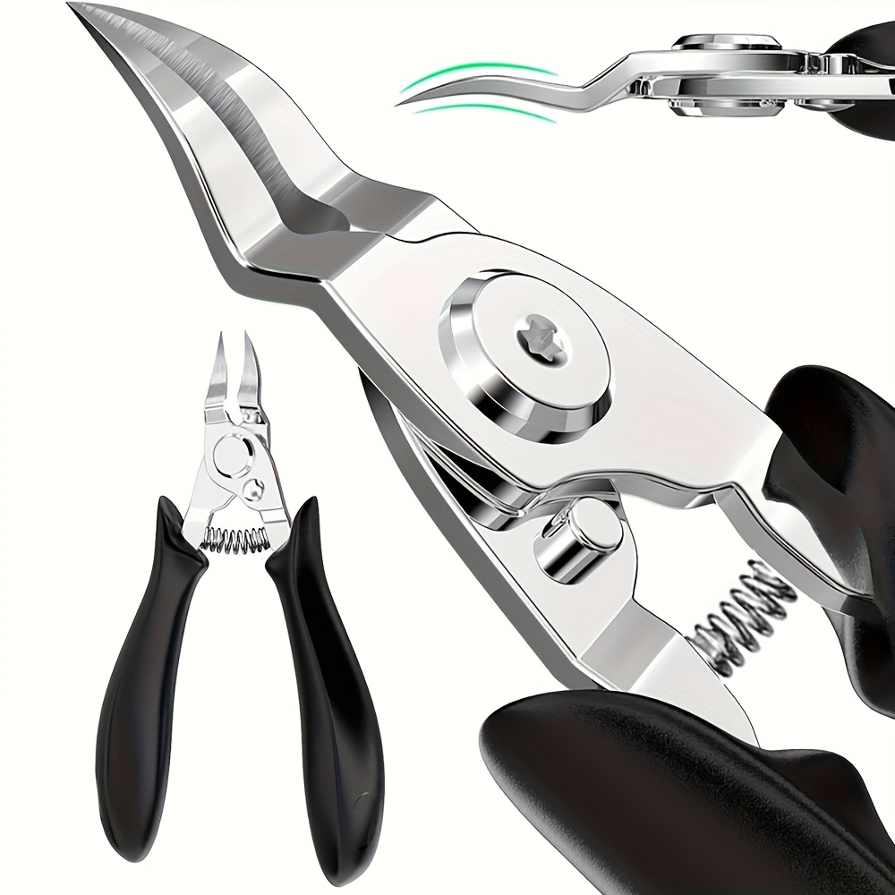 

Professional Podiatrist Toenail Clippers - Extra Sharp Pointed Blades For Thick And Ingrown Toenails - Wide Jaw Podiatry Tools