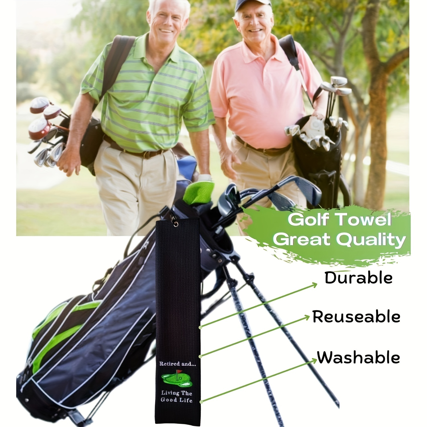 Embroidered Funny Golf Towel With Clip Perfect Golf Gifts - Temu