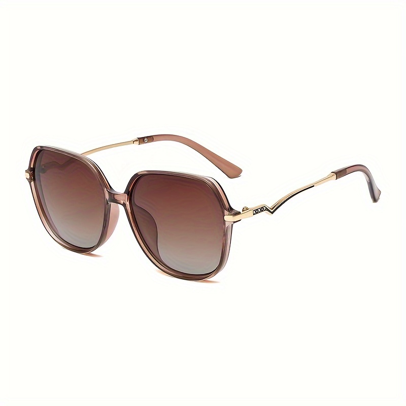 Elegant Designed Thick Large Frame Polarized Sunglasses Hollow