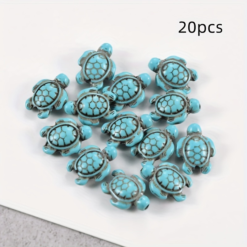 20pcs Turquoise Turtle Natural Stone Beads