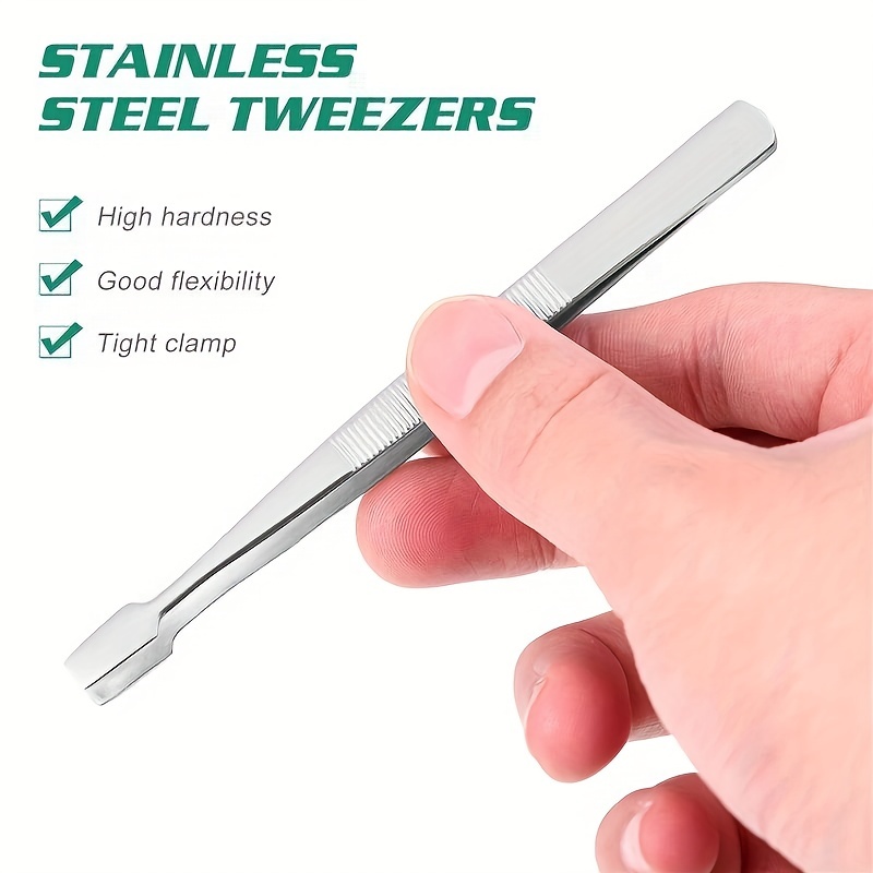 Stainless Steel Tweezers for Men - 24pcs Precision Tweezers for