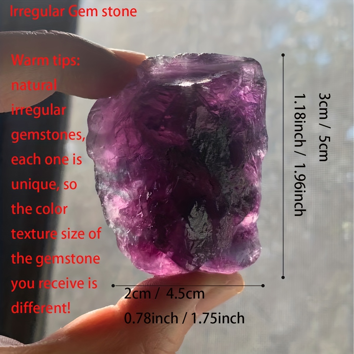 Irregular Rainbow Stone Natural Crystal Chakra Rock - Temu