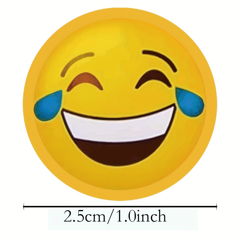 500 Stück / Rolle Kawaii Lächeln Verschiedene Emoticons Aufkleber 2,5 Cm /  1,0 Zoll Niedliche Cartoon-Etiketten Scrapbooking Perfekt Für