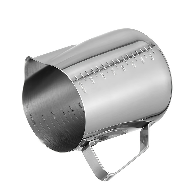 Stainless Steel Coffee Jacquard Cup With Scale Pointed Nose - Temu