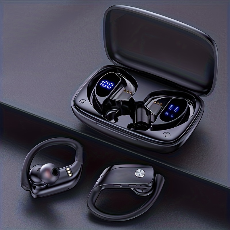 Auriculares inalámbricos occiam Bluetooth 48H Play Back Auriculares in Ear  Impermeable con Micrófono Pantalla LED para Deportes Correr Entrenamiento