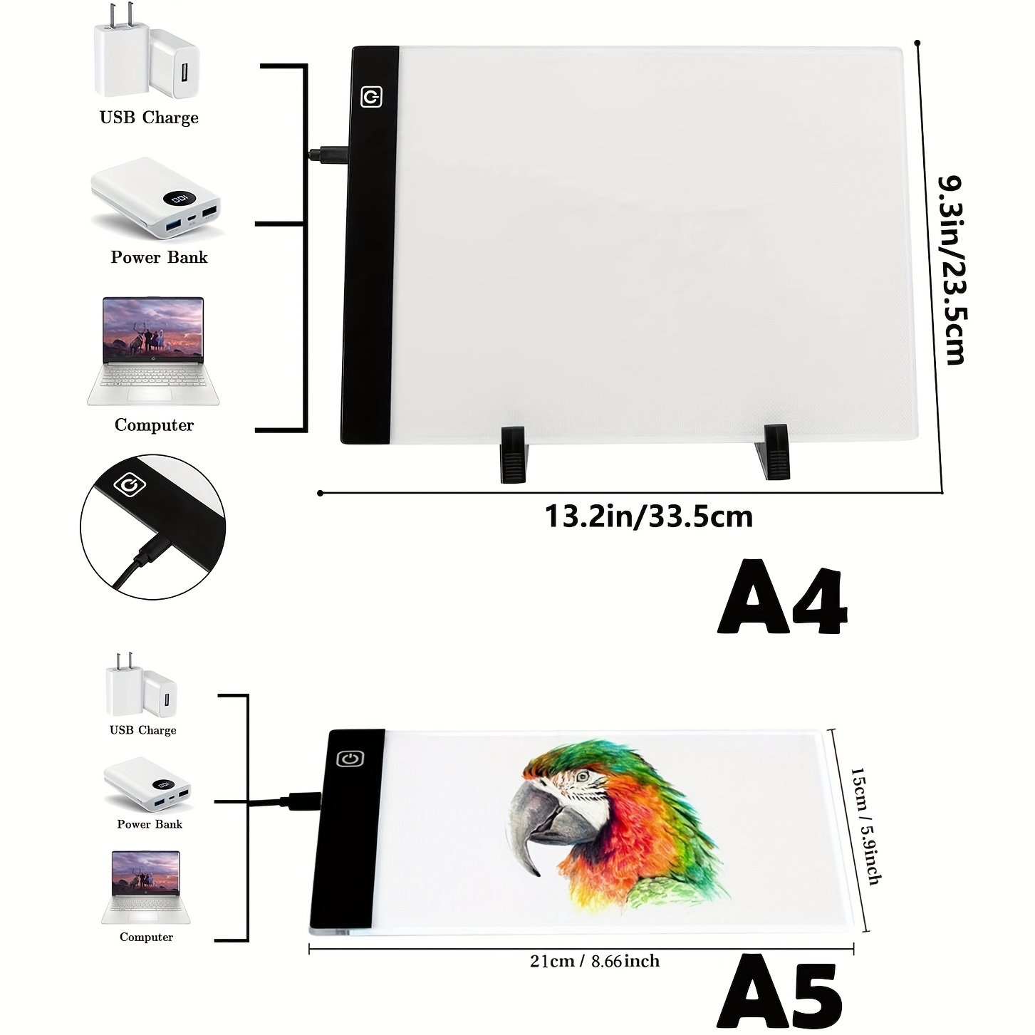 LED Light Box for Drawing and Tracing Portable Ultra-Thin Tracing Light Pad  by I