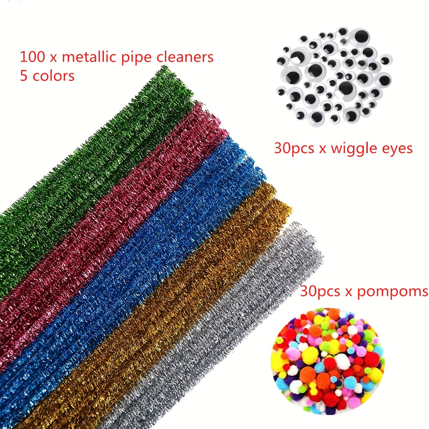Pipe Cleaners Craft Supplies Colorful Chenille Stems Googly - Temu