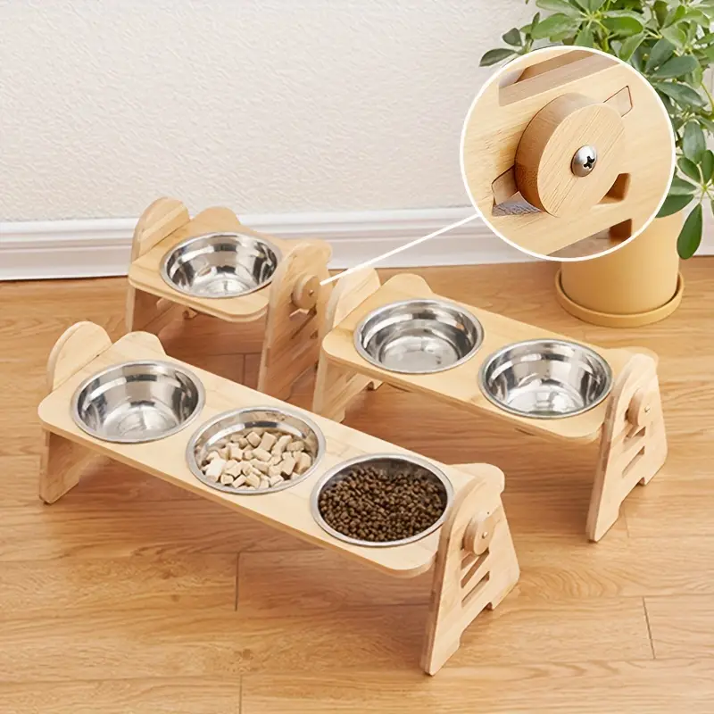 Pet Bowl Slanting Adjustable Lifting Ceramic Cat Bowl Cat - Temu