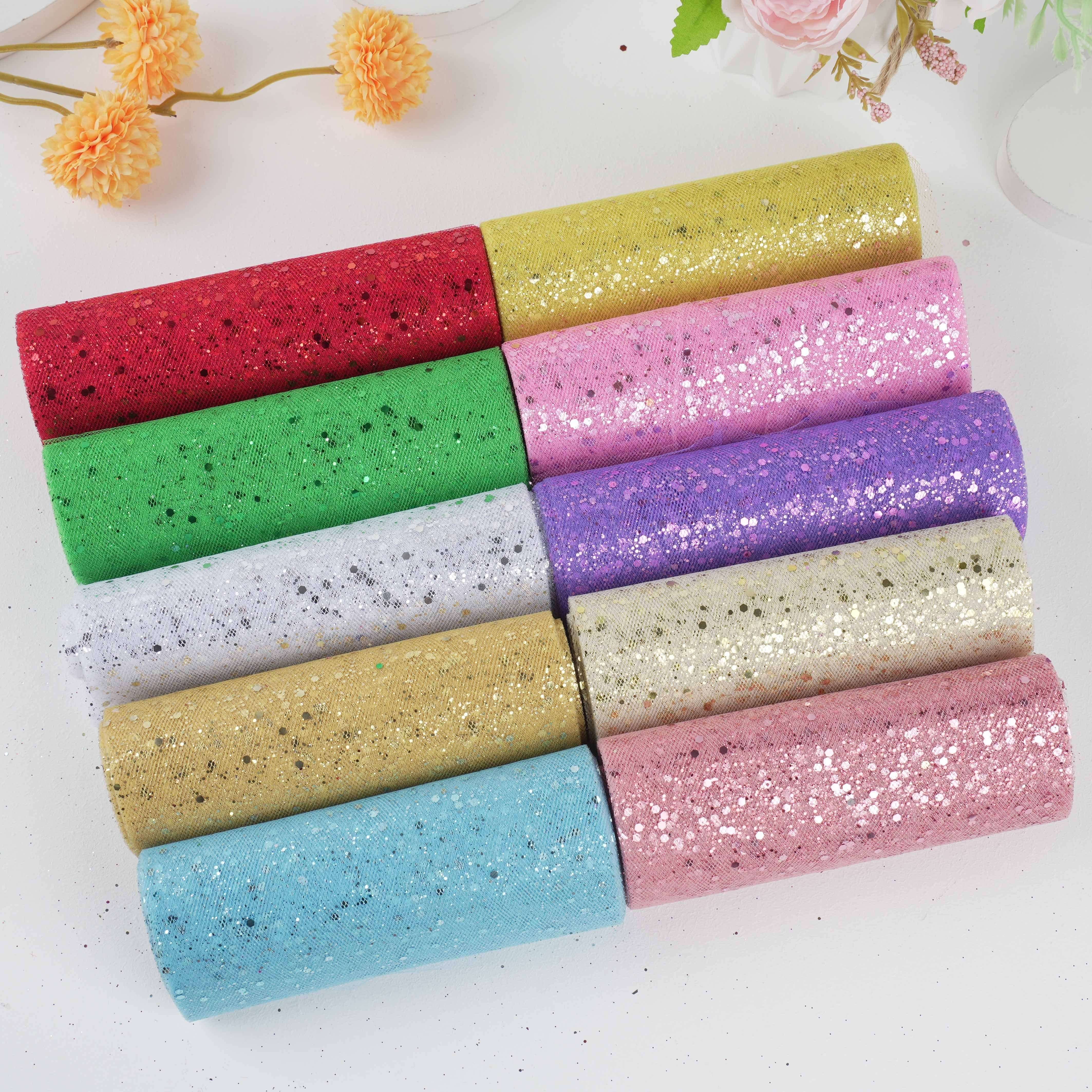 Rainbow Tulle Glitter Fabric | LGBT Fabric | 60 Wide | Multi Color Tu