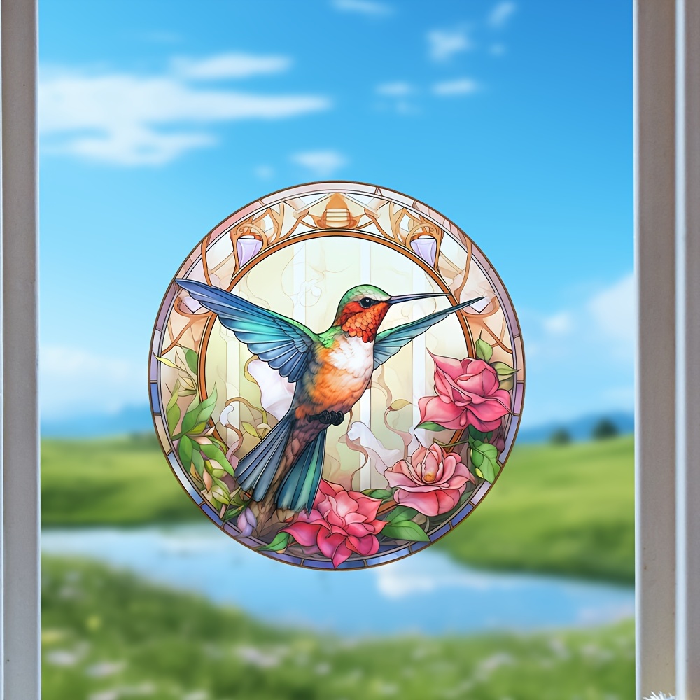 12 Hummingbird Window Clings Non Adhesive Vinyl Stickers Beautiful