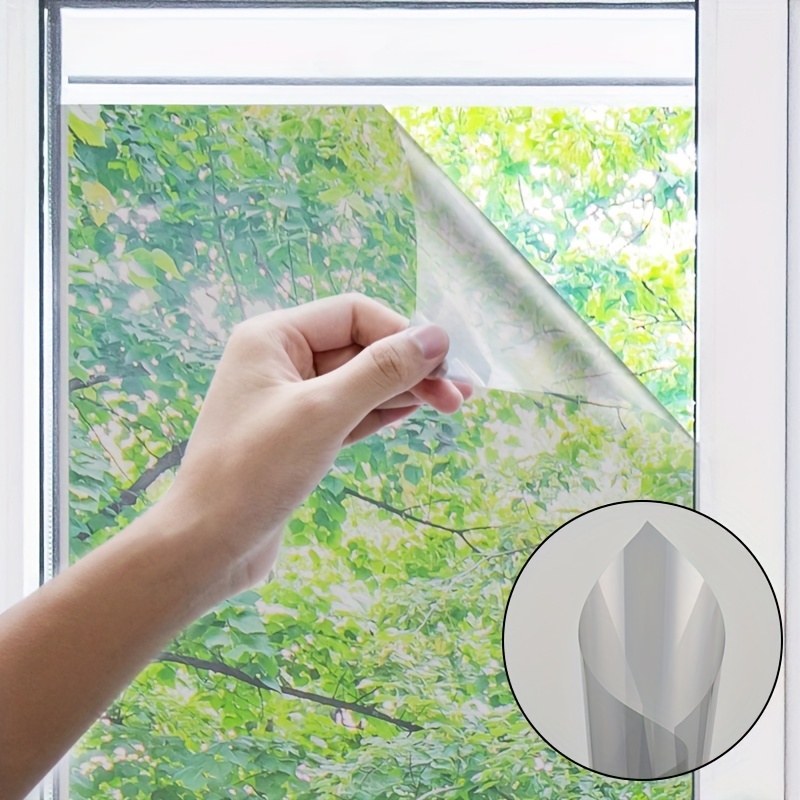Película reflectante de calor para ventana, lámina aislante de papel de  aluminio, película de privacidad opaca total para ventanas de vidrio,  adhesivo