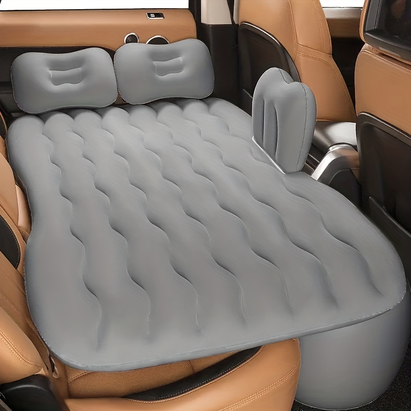 Inflatable Car Mattress Auto Air Seat Mattress Bed With 2 Travel Pillows