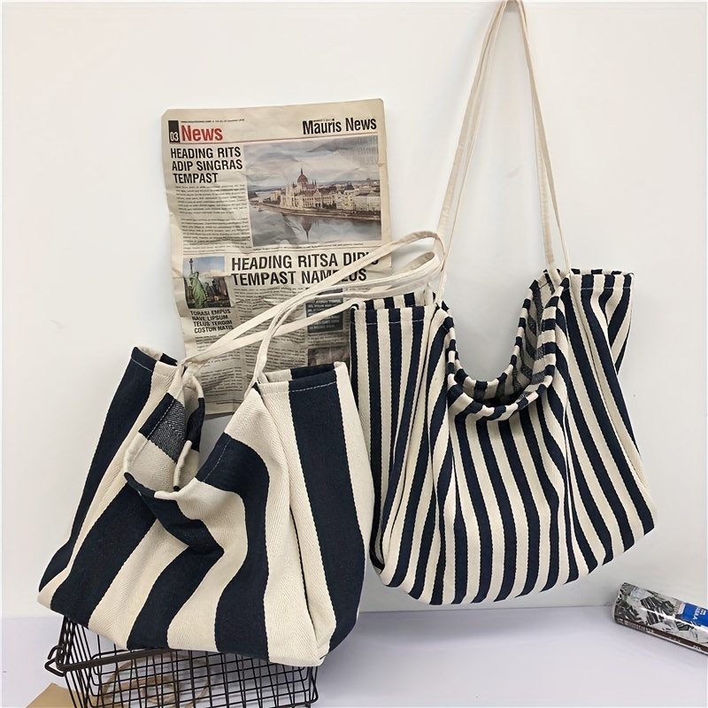 Vintage Striped Crossbody Bag Boho Style Shoulder Bag Large Capacity Canvas  Travel Bag - Bags & Luggage - Temu