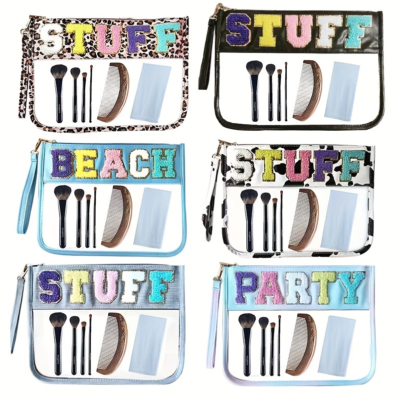 1pc Letter Graphic Makeup Bag , Travel Essentials