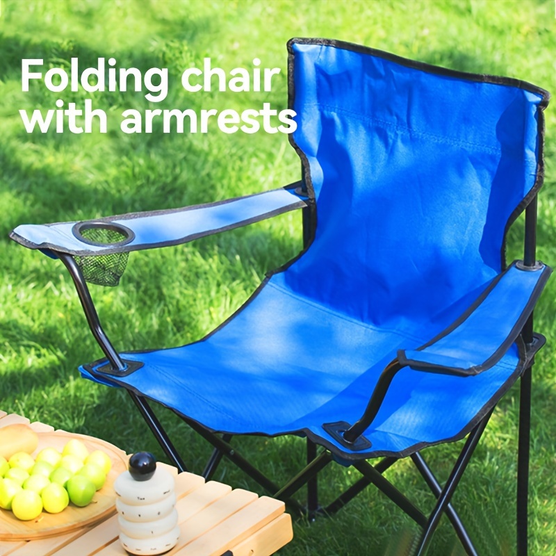 Portable Leisure Lounge Chair Folding Chair With Armrest For - Temu Canada