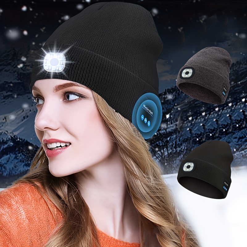 Bonnet Connecté M3-BL Bluetooth LED Music Headset Hat Lady