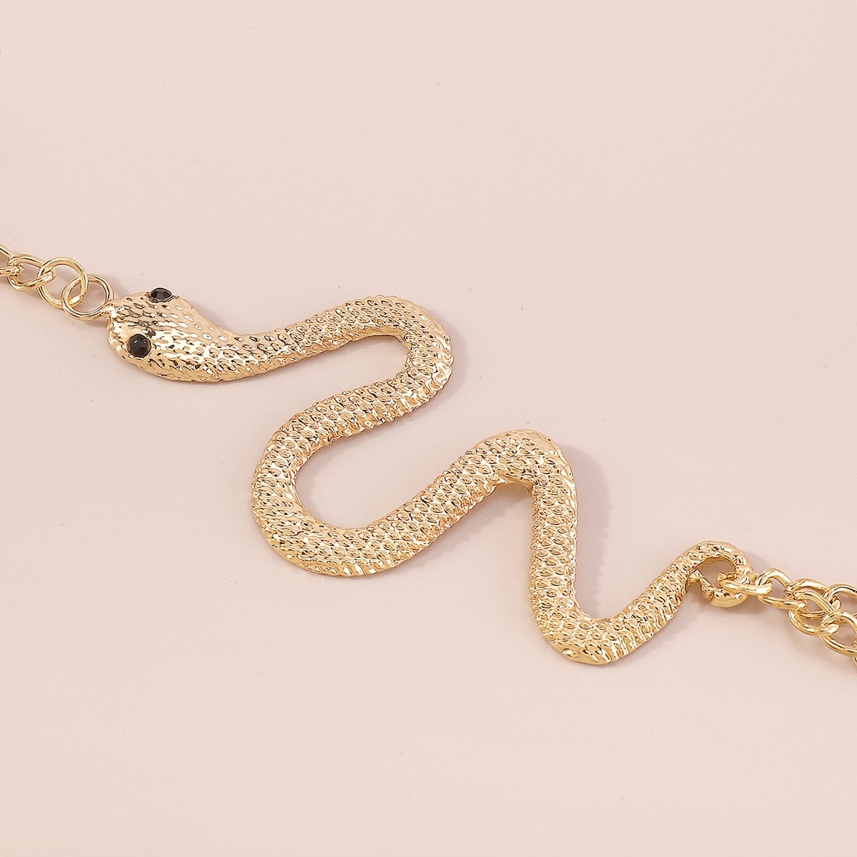 Gothic Exaggerated Snake Link Bracelet for Women