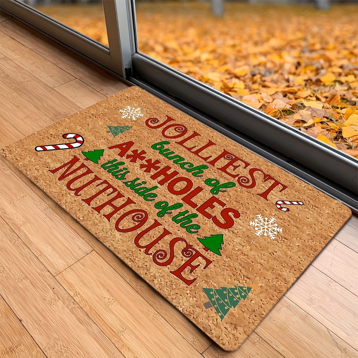 Christmas Doormat Funny Be Jolly Door Mat Winter Doormat 