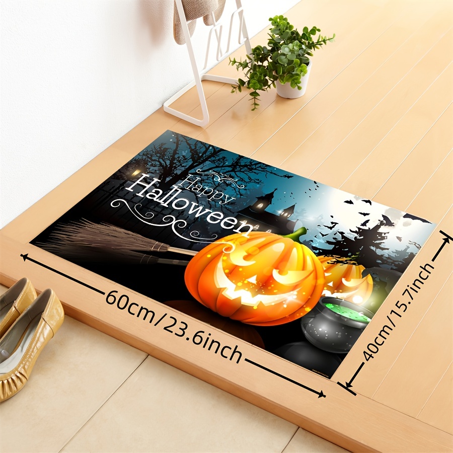 Halloween Bathroom Rug For Kids, Pumpkin Shape Cartoon Cute Bath Mat, Plush  Water Absorbent Bathtub Bathroom Doormats Non-slip Washable Toilet Rug -  Temu