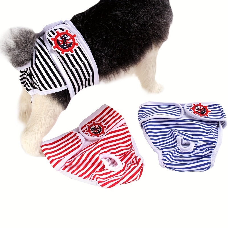 Graphic Pattern Washable Dog Diaper High Absorbent Leak - Temu