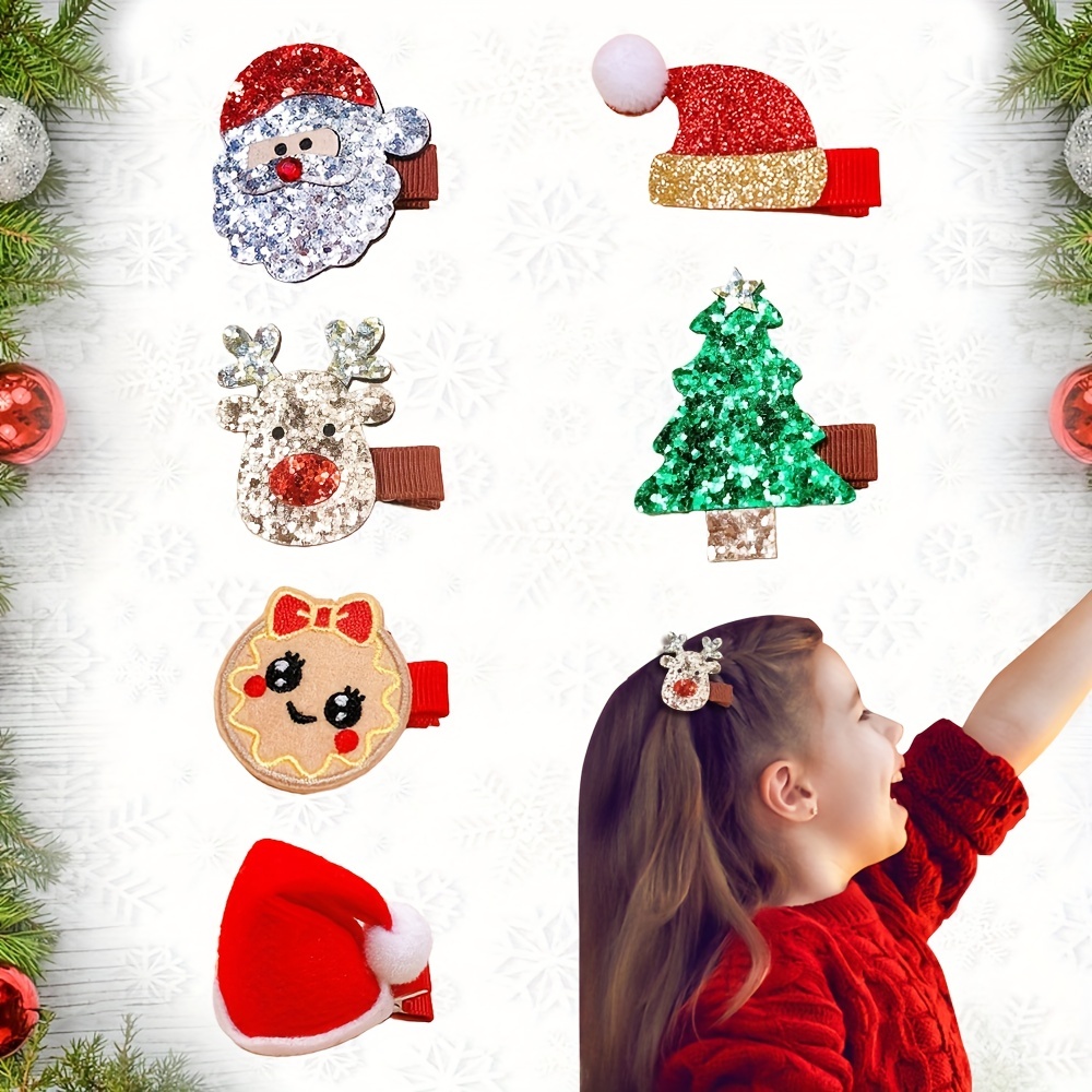 20 Pcs Mini Décorations De Noël Accessoires Pour Cheveux Enfants