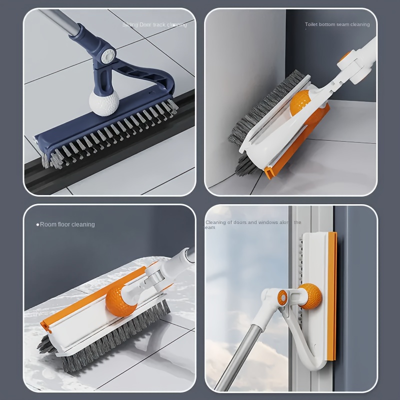 Multi-purpose Floor And Wall Cleaning Brush, 3-in-1 Bathroom Floor Wall  Tile Cleaning Brush With Scraper, Long Handle Scrubbing Cleaning Brush,  Floor Brush, No Dead Corner, Cleaning Supplies, Cleaning Tool, Christmas  Supplies 