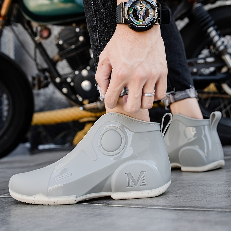 Men's Trendy Rain Boots, Non-slip Wear-resistant Waterproof Rain Shoes For Outdoor Working Fishing