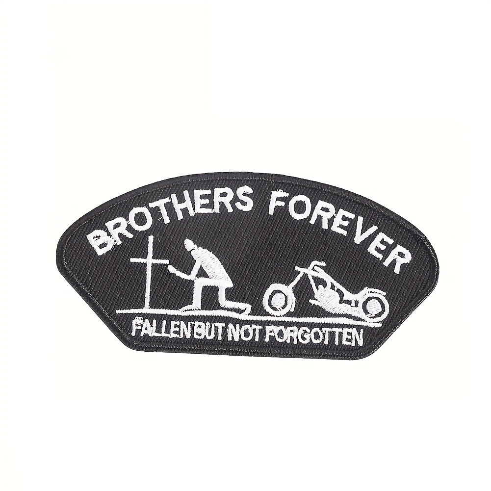 Cool Black Brother Forever Letter Patches Embroidery Badge - Temu