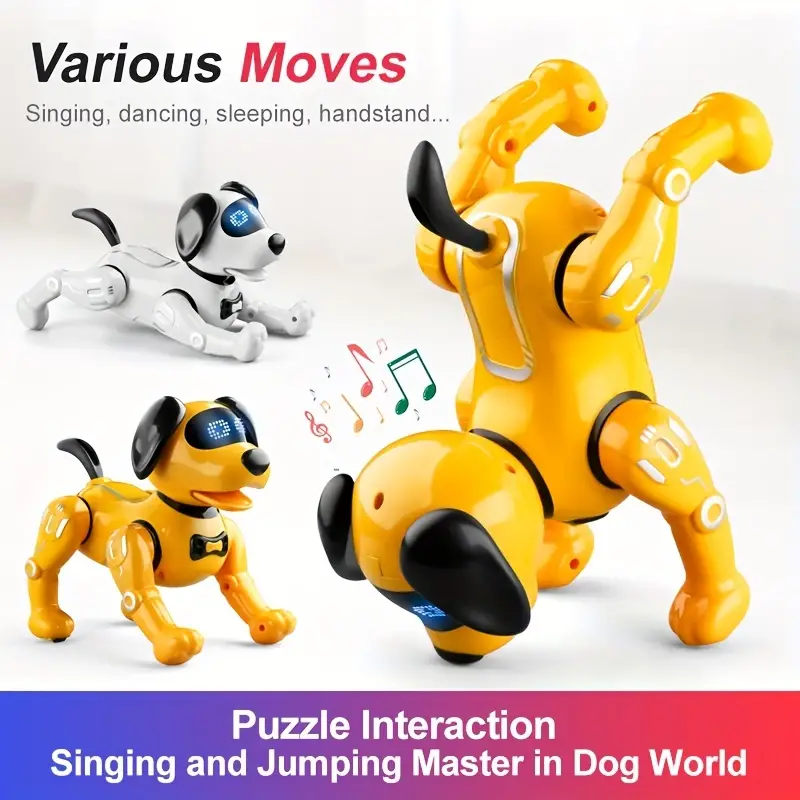 Intelligent Remote Control Machine Dog Early Education Children's Toys  Parent-child Interactive Programmable Inverted Demo Simulation Dog - Temu
