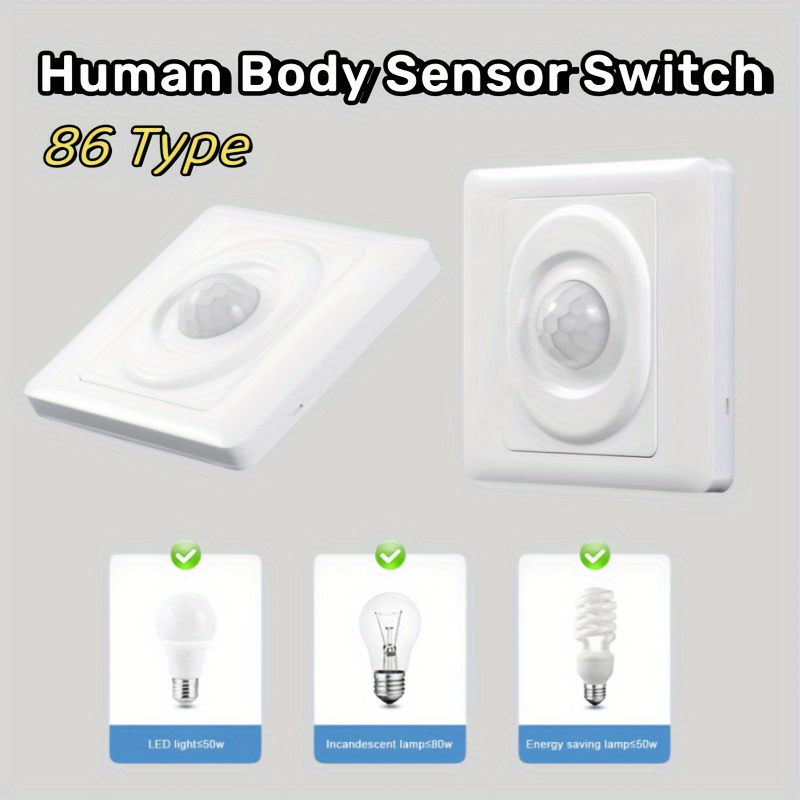 

-install No-contact Switch - Delay, -efficient For Led & Incandescent Lamps, Up To 200w, (180v-265v), Low Consumption