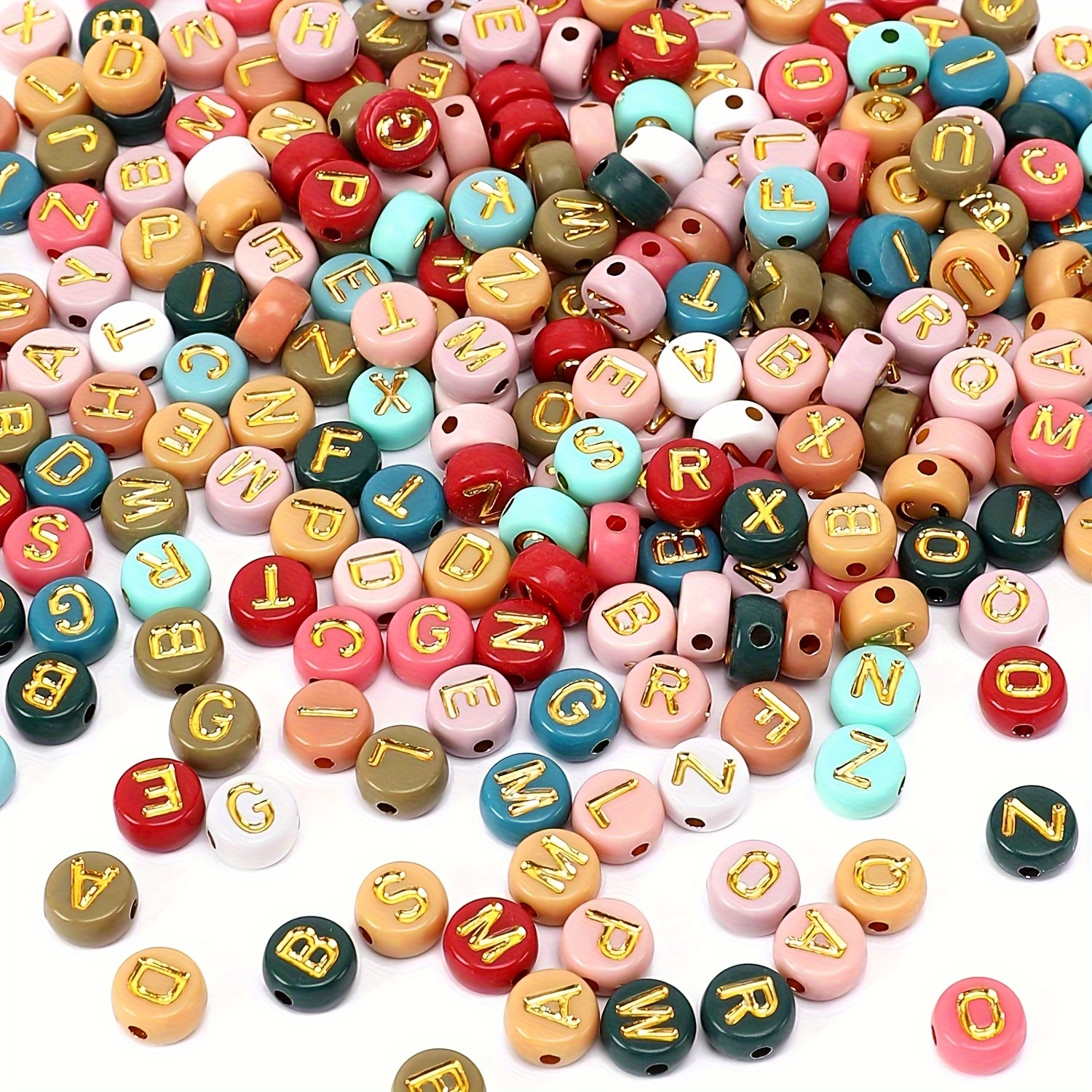 15g/30g/ pack Acrylic 26 letter beads Pendant DIY gold silver