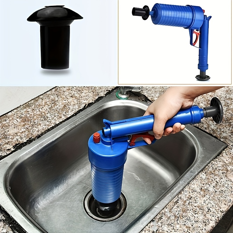 BN Drain Clog Remover Toilet Plunger, Drain Clog Remover with 4 Sized  Suckers, High Pressure Air