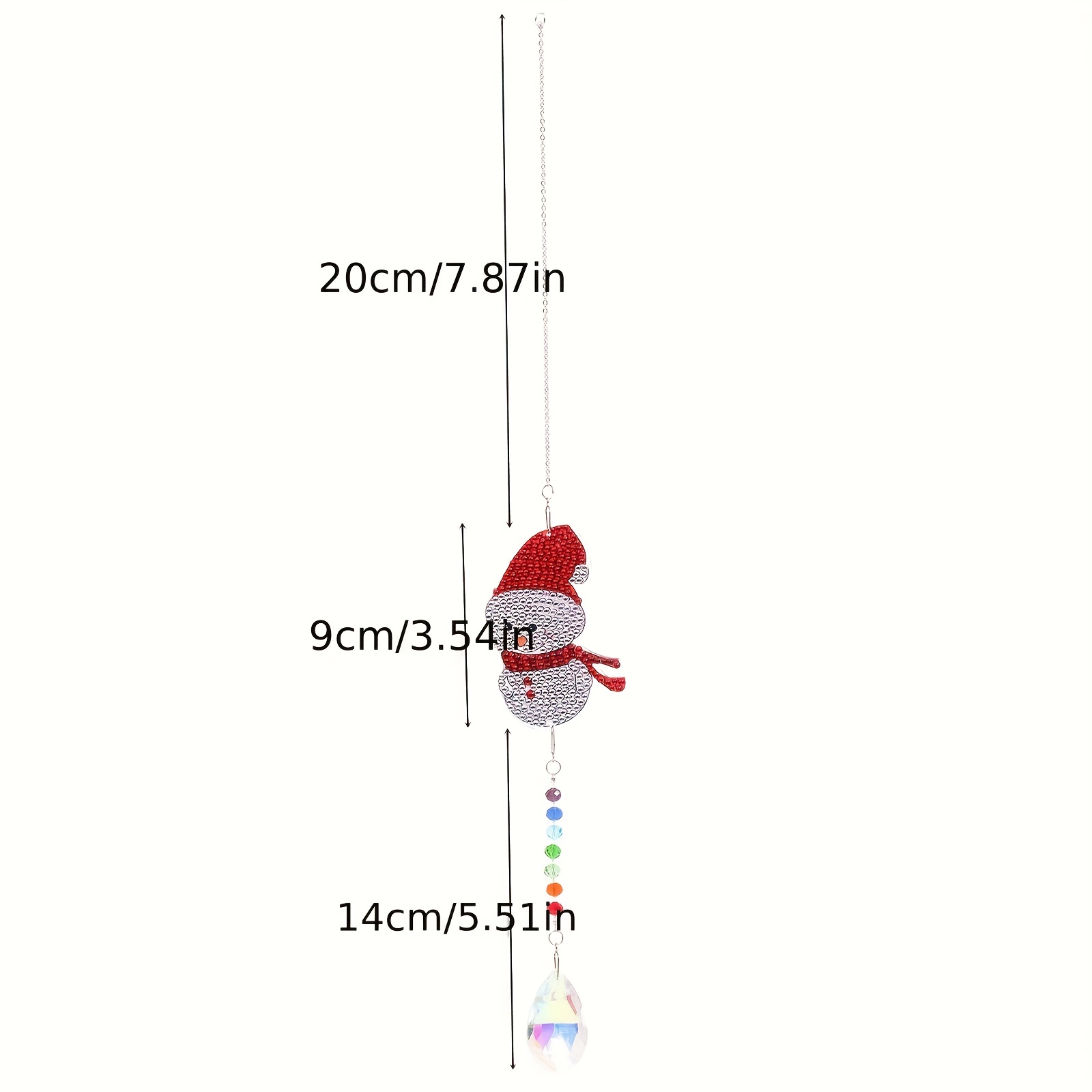 1set DIY Christmas Santa Diamond Painting Suncatchers for Adults Size  9X8cm/3.54''*3.15'' Acrylic Material Double Sided Crystal Rhinestones Wind  Chime