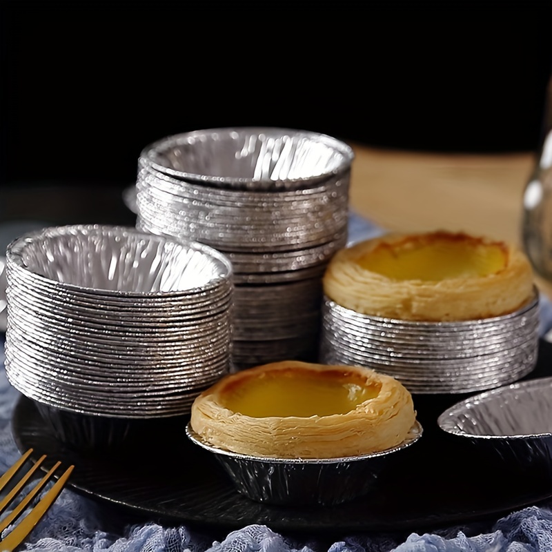 Disposable Egg Tart Molds Round Pan For Cake Pie Tin Foil Pans, Liners  Aluminum Pans Disposable Mini Tart Pans, Mini Cheesecake Pans For Baking -  Temu Portugal