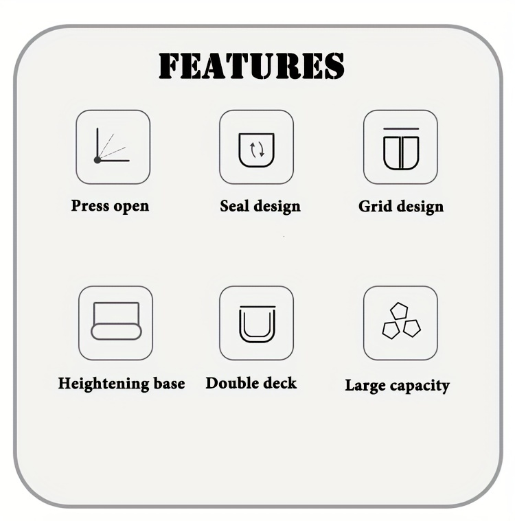 Storage Trash Can, 2/3-layer Integrated Deodorant Large Capacity