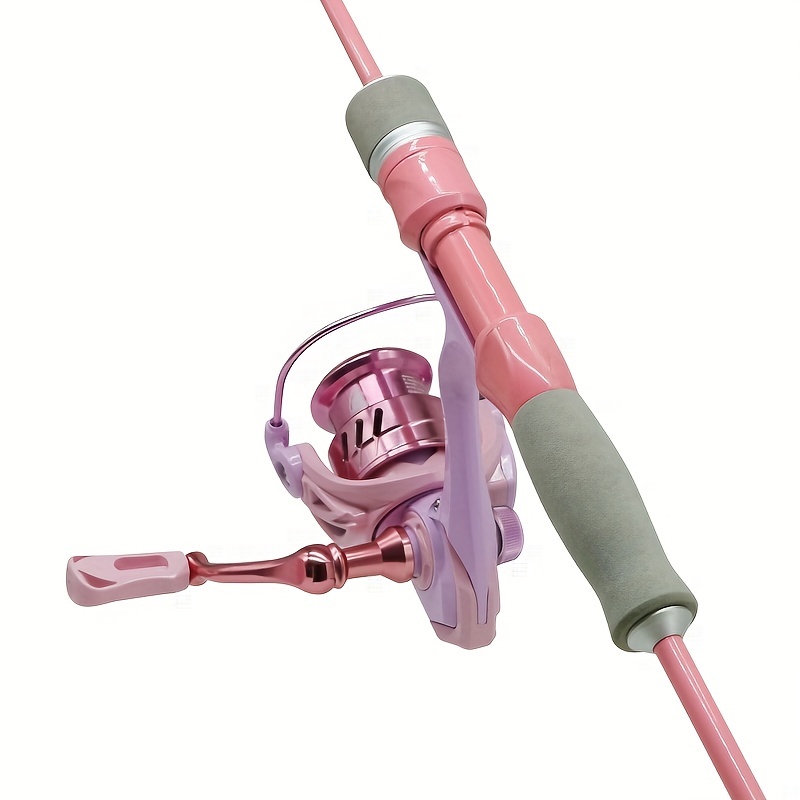 Pink Fishing Reel, Metal Waterproof Lightweight Fishing Reel - 5+1 HPCR  Ball Bearing, Smooth Operation - Lightweight Fishing Reel