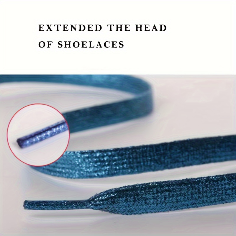 1 Pair Glitter Colorful Fashion Sneakers Flat Shoelaces Shoestrings for Sneakers Skates Sport Shoes Boots