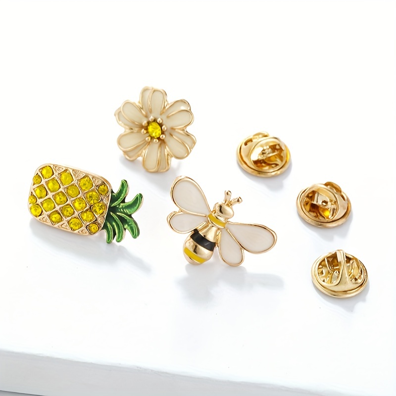 Cute Bee Brooch Insect Corsage Backpack Lapel Pin Men - Temu