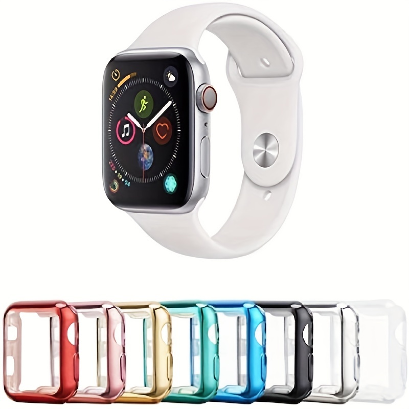  Case Compatible with Apple Watch Series 9 8 7 41mm/45mm PC  Bumper with Tempered Glass Screen Protector Matte Solid Color Hard Cover  (Red, 45mm) : Cell Phones & Accessories