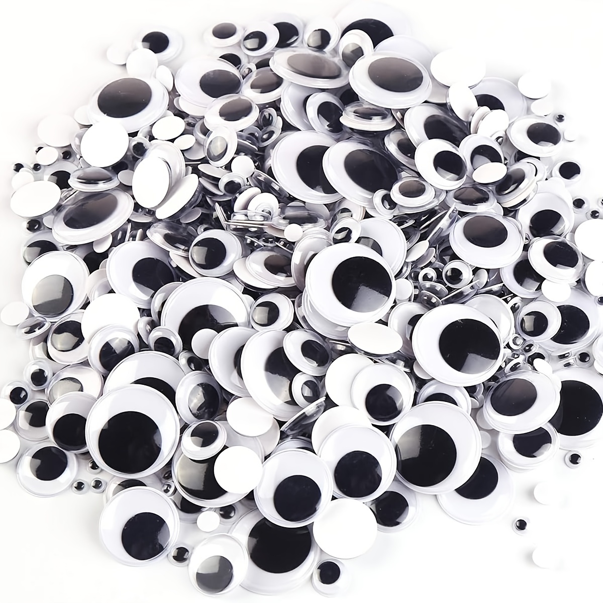 300pcs 7mm Black Wiggle Google Eyes Self Adhesive Black And White Craft  Eyes For Diy Craft Decorations, Quick & Secure Online Checkout