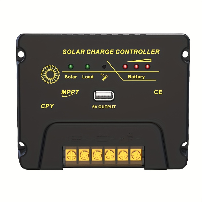 Controlador Carga Solar 12v/24v Controlador Carga Panel - Temu
