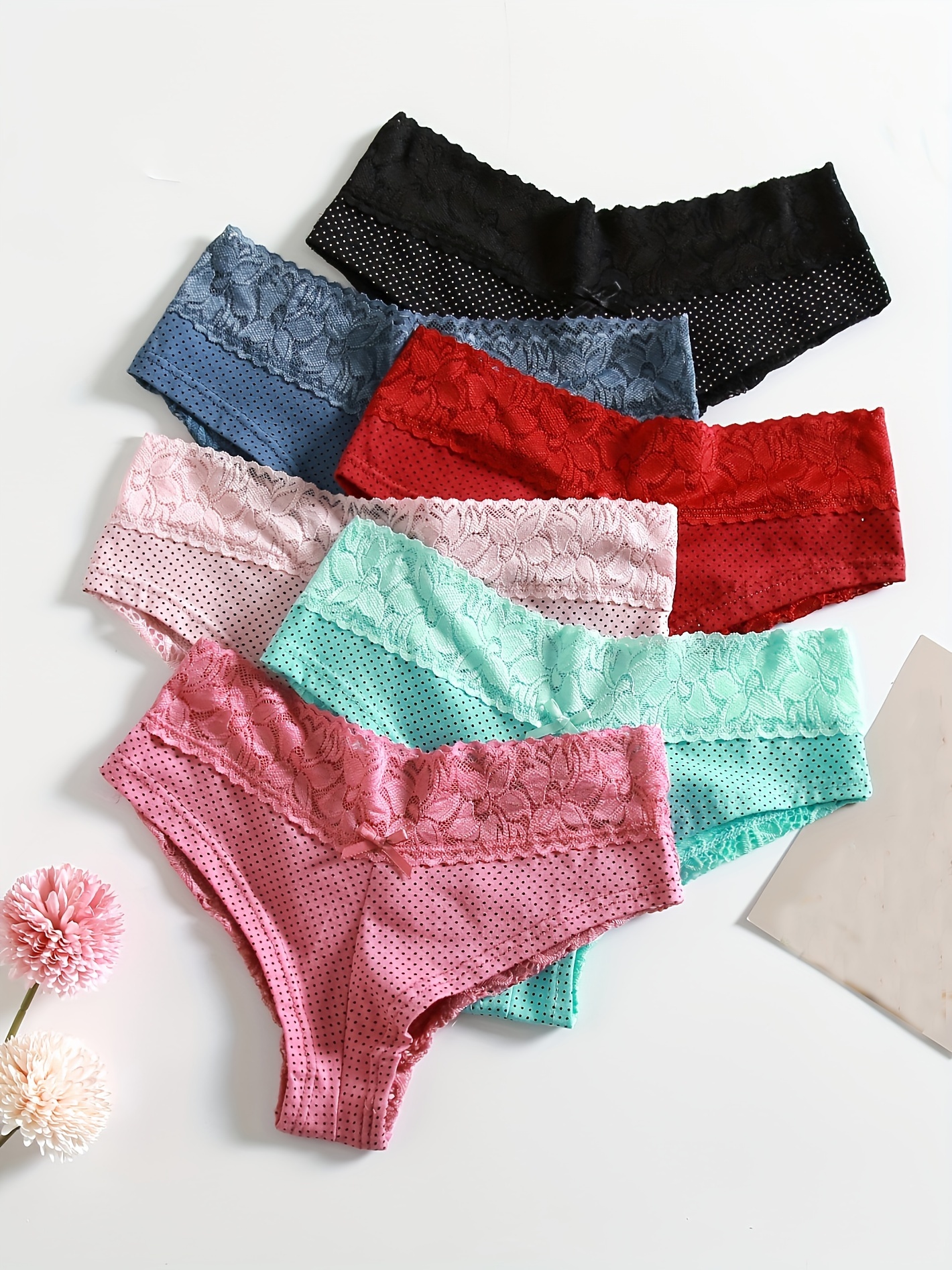 Lace Shorts Panties Soft Comfortable Seamless Hollow Semi - Temu