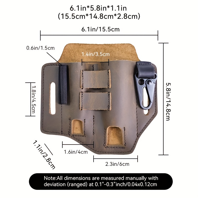 Men's Genuine Leather Tool Protection Case Edc Pocket - Temu Australia