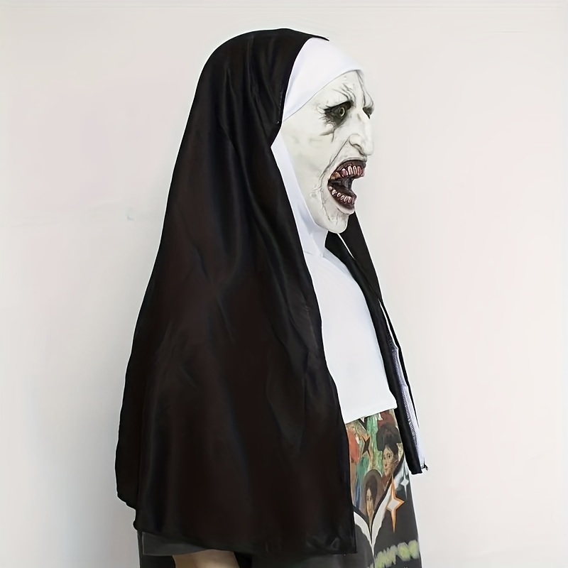 Maschera spaventosa da suora, maschera da costume per uomo per Halloween,  costume per performance di vacanze al carnevale