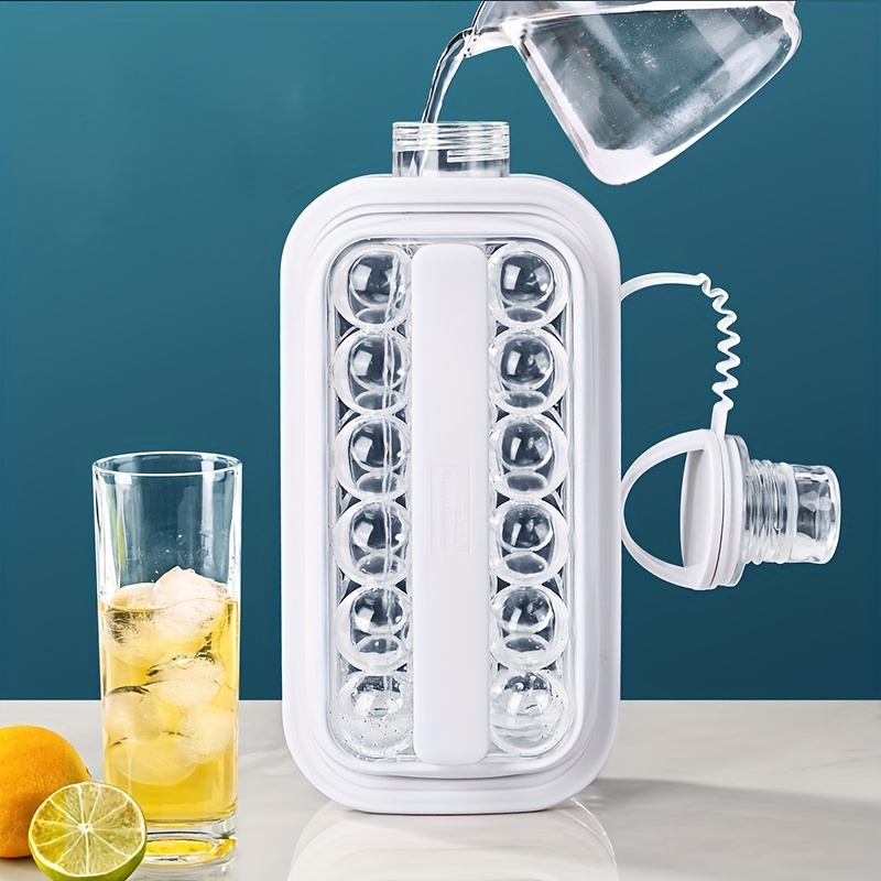 Folding Ice Maker Water Bottle, Ice Pot 2-in-1 Ice Grid Pot Ice